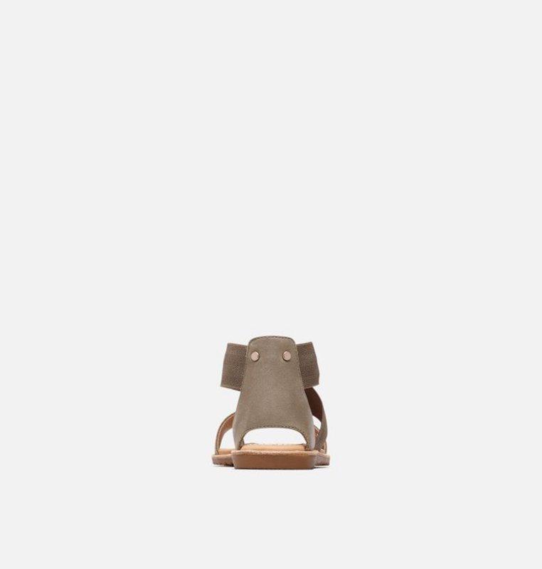 Sorel Dam Sandaler Olivgröna - Ella™ Flat - GOW-675029